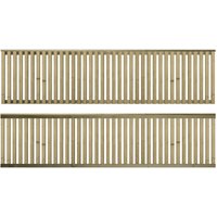 Premier Garden Supplies - Premier 6ft x 1.5ft Tuscany Vertical Slatted Capped Trellis Panel