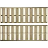 Premier Garden Supplies - Premier 6ft x 2ft Tuscany Vertical Slatted Capped Trellis Panel