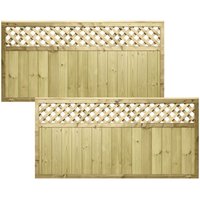 6FTx3FT Premier Diamond Trellis Top PGS URBAN Range Fence Panel