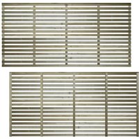 Premier Garden Supplies - Premier 6x3ft Vogue Modern Horizontal Slatted Trellis Panel