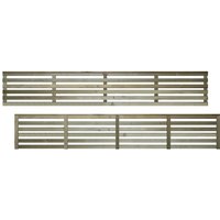 Premier 6x1ft Vogue Modern Horizontal Slatted Trellis Panel