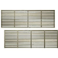 Premier Garden Supplies - Premier 6x2ft Vogue Modern Horizontal Slatted Trellis Panel