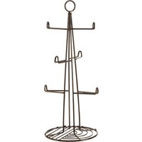 Premier Housewares - Vertex Black Nickel Finish 6 Cup Mug Tree