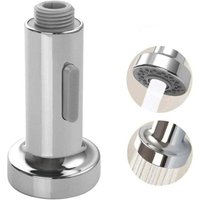 Press Down Pro Pull Out Kitchen Faucet Sprayer with 2 Functions and Nozzles, Universal Pull Out Kitchen Faucet Accessory (Silver)