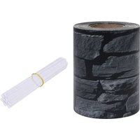 Garden Privacy Screen PVC 35x0.19 m Stone Look Grey vidaXL