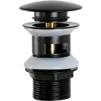 Promotion Universal G1 1/4" Brass Pop-up Basin Drain Pop-up Basin Drain With Overflow, Click-clack System, Tool-free Installation, Matte Black Promotion Universal G1 1/4" Brass Pop-up Basin Drain Pop-up Basin Drain With Overflow, Click-clack System, Tool-free Installation, Matte Black
