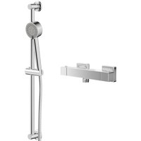 Wholesale Domestic - Quattro Polished Chrome Thermostatic Bar Valve Mixer Shower with Tyne Shower Slide Rail Kit
