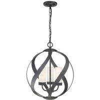 Elstead Quintiesse Quoizel Blacksmith Spherical Pendant Ceiling Light Old Black, IP44