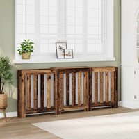Radiator Cover Old Wood 205x21.5x83.5 cm Engineered Wood vidaXL
