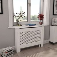 vidaXL Radiator Covers 2 pcs White 112x19x81.5 cm MDF