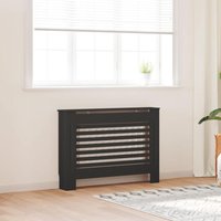 Radiator Cover Black 112x19x81.5 cm mdf Vidaxl