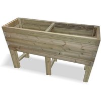 Raised Super Heavy Duty Veg Trough - Timber - L60 x W150 x H80 cm - Fully Assembled