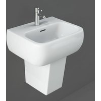 Rak Ceramics - rak Metropolitan Basin and Semi Pedestal 420mm Wide - 1 Tap Hole
