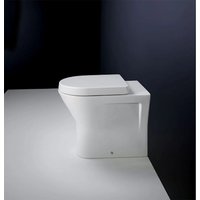RAK Resort Comfort Height Rimless Back To Wall Toilet WC Pan 42.5cm, With Seat