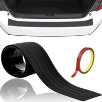 Rear bumper protection strip, durable black rubber universal anti-collision strip, protects and hides scratches