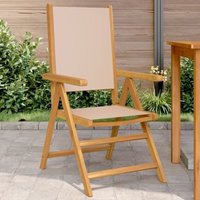 Vidaxl - Garden Chairs 2 pcs Taupe Solid Wood Acacia and Fabric