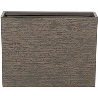 Plant Pot Brown Stone 45 x 60 x 25 cm Indoor Outdoor Rectangular Planter EDESSA