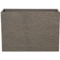 Plant Pot Brown Stone 56 x 80 x 56 cm Indoor Outdoor Rectangular Planter EDESSA