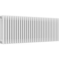 Reina Colona 4 Column Horizontal Radiator 500mm H x 1370mm W - White