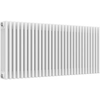 Reina - Colona 4 Column Horizontal Radiator 600mm h x 1370mm w - White