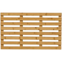 Relaxdays - Bamboo Bath Mat, 66 x 40 cm, Non-Slip, for Bathtub, Shower & Sauna, Indoor & Outdoor, Slatted Board, Natural