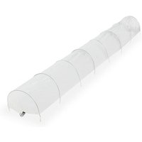 Relaxdays Grow Tunnel, 5 m Long, Plastic Greenhouse, 8 Arches, Polytunnel, Plant and Seedling Protection, Cloche, Clear