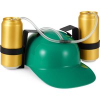 Relaxdays Party Beer Hat, Drinking Hat, Adult Headwear with Tube, Fun Drinking Game