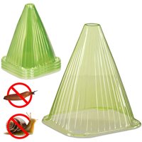 Relaxdays - Plant Cloche, Set of 32, Seedling Cover, Snail and Frost Protection, hwd: 22 x 19 x 19 cm, Garden, pvc, Green