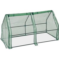 Relaxdays - Plastic Cold Frame, HxWxD 90 x 180 x 90 cm, 2 Doors, Vegetable and Plant Propagation, Greenhouse, pe Film, Green