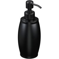 2 x refillable soap dispenser, 350 ml, stainless steel, for soap and shower gel, bathroom, kitchen, black