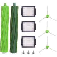 Replacement Parts and Accessories Kit: Filters, Side Brushes, and Wheels for iRobot Roomba i7, i7+, and E5, E6, and E7 Vacuums (11-Pack)