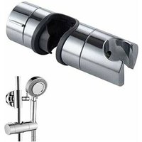 Mumu - Replacement Shower Bracket, Adjustable Shower Holder for 18-25mm Sliding Rod, Shower Rod Holder, Chrome (Grey)