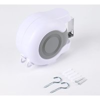 Retractable Wall-Mounted Clothes Dryer, White, 26M of drying space (13m x 2)