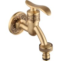 Tinor - Retro Brass Wall Mounted Faucet for Washing Machine, Mop for Pool, Garden