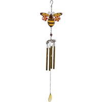 Retro Metal Wind Bell Photography Props Handmade Hanging Wind Chimes Colored Romantic Painted Bell Garden-Bee