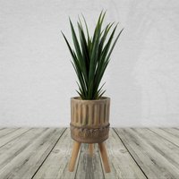 Ridged Composite Planter with Stand