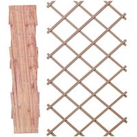 Gardman - 07255 1.8m x 0.6m Expanding Riveted Tan Trellis Screen Garden Plant