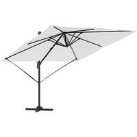 Roma Parasol Beige 286 x 285 x 265 cm Polyester and Aluminium CFW744843