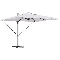 Roma Parasol Beige 286 x 285 x 270 cm Aluminium and Polyester CFW270925