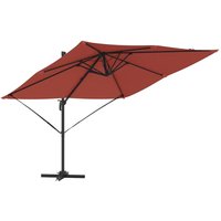 Roma Parasol Red 286 x 285 x 265 cm Polyester and Aluminium CFW782566