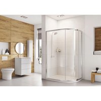 Roman Showering - Roman Haven 6 One Door Offset Quadrant Shower Cubicle Enclosure, 800-900