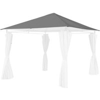 Sweeek - Roof cover for pergola 3x3m, Roof cover for Elusa 3x3m pergola, Grey, 299x299x299 cm