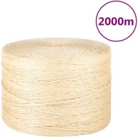 Rope 100% Sisal 3 mm 2000 m Vidaxl