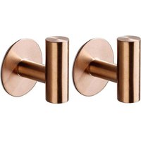 Rose Gold) 2 Pack Self-Adhesive Bathroom Wall Hooks, Kitchen Towel Hangers, Picture Hangers No Drilling, Self-Adhesive Bath Towel Hooks, Stainless