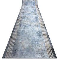 Runner anti-slip LOTUS FRAMES 29870 Frame, stone silver / gold WASHABLE 80cm grey 80x750 cm
