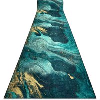 Runner anti-slip LOTUS SHADOWS 37750 Abstraction green / gold WASHABLE 100cm green 100x690 cm