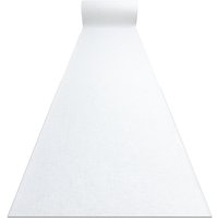 Rugsx - Runner anti-slip rumba 1950 Wedding single colour gum white 140cm white 140x680 cm
