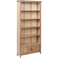 Beliani - Rustic Bookcase Bookshelf Storage Unit Shelves 2 Doors Storage Light Wood Salton