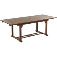 Extending Garden Dining Table AMANTEA 160/220 cm 90 cm Acacia Wood Dark Brown