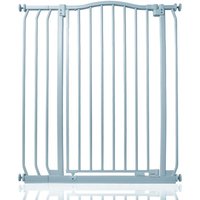 Safetots - Extra Tall Curved Top Safety Gate, 80cm - 89cm, Matt Grey, Extra Tall 100cm in Height, Pressure Fit Stair Gate